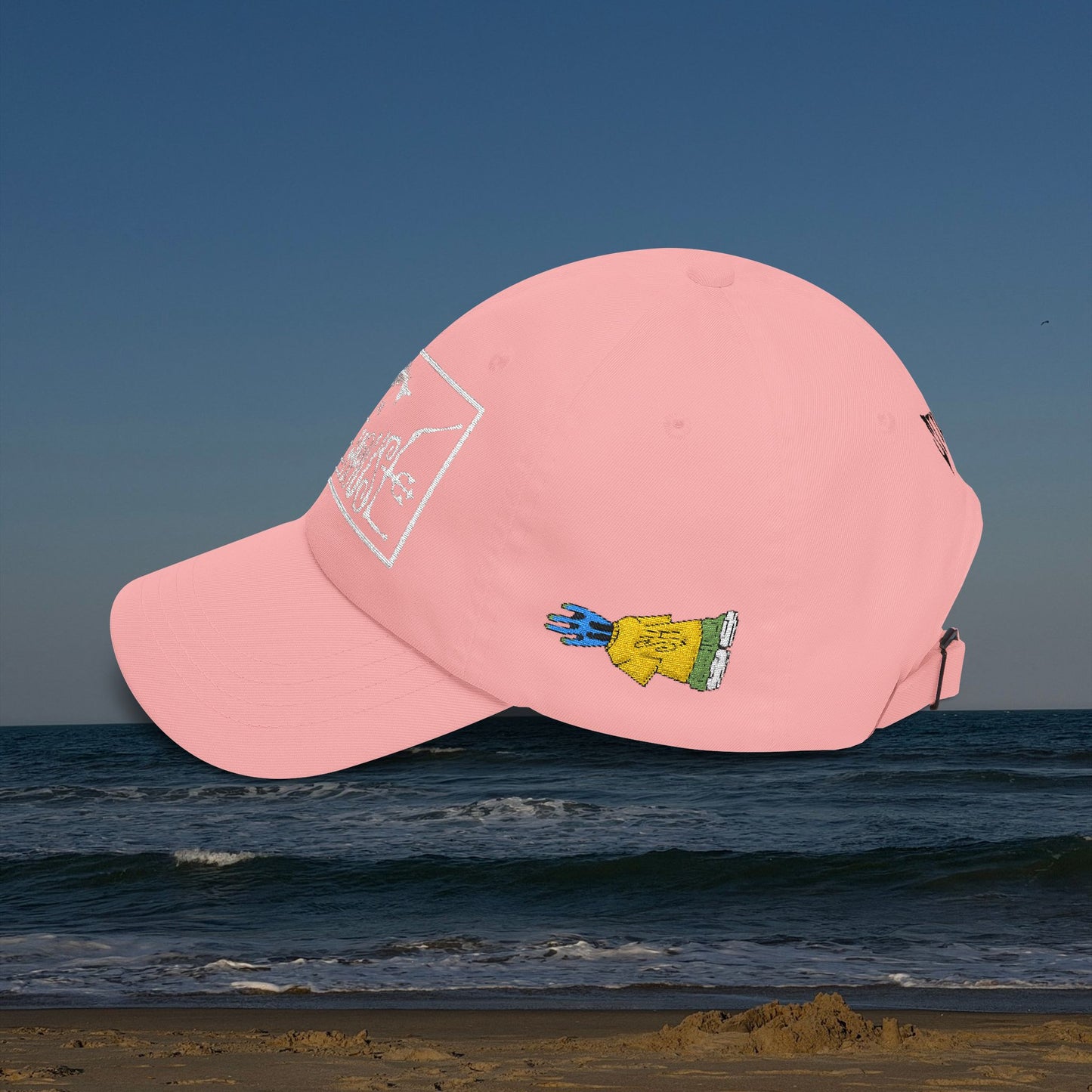 zAll-Over Embroidered Beach Cap