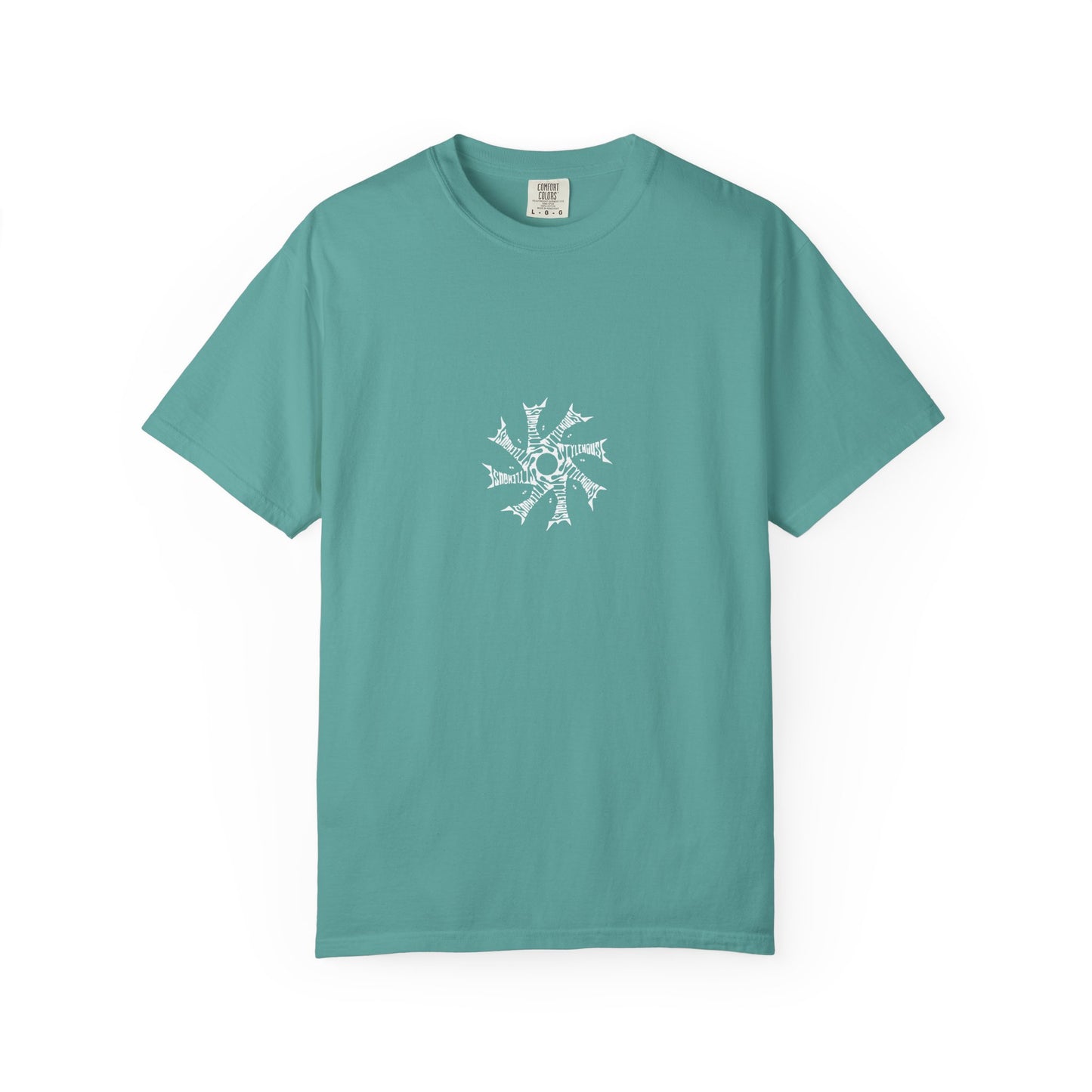 White Radial Logo Tee