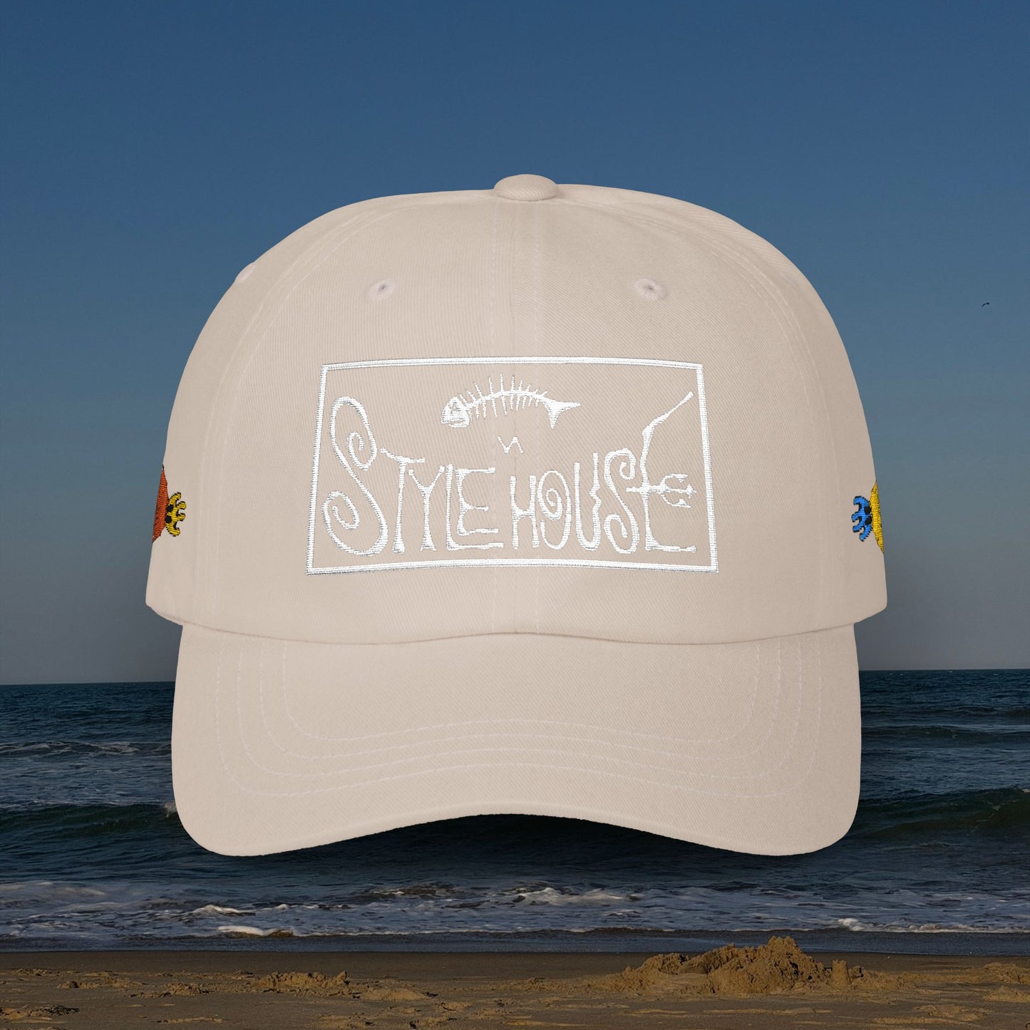 zAll-Over Embroidered Beach Cap