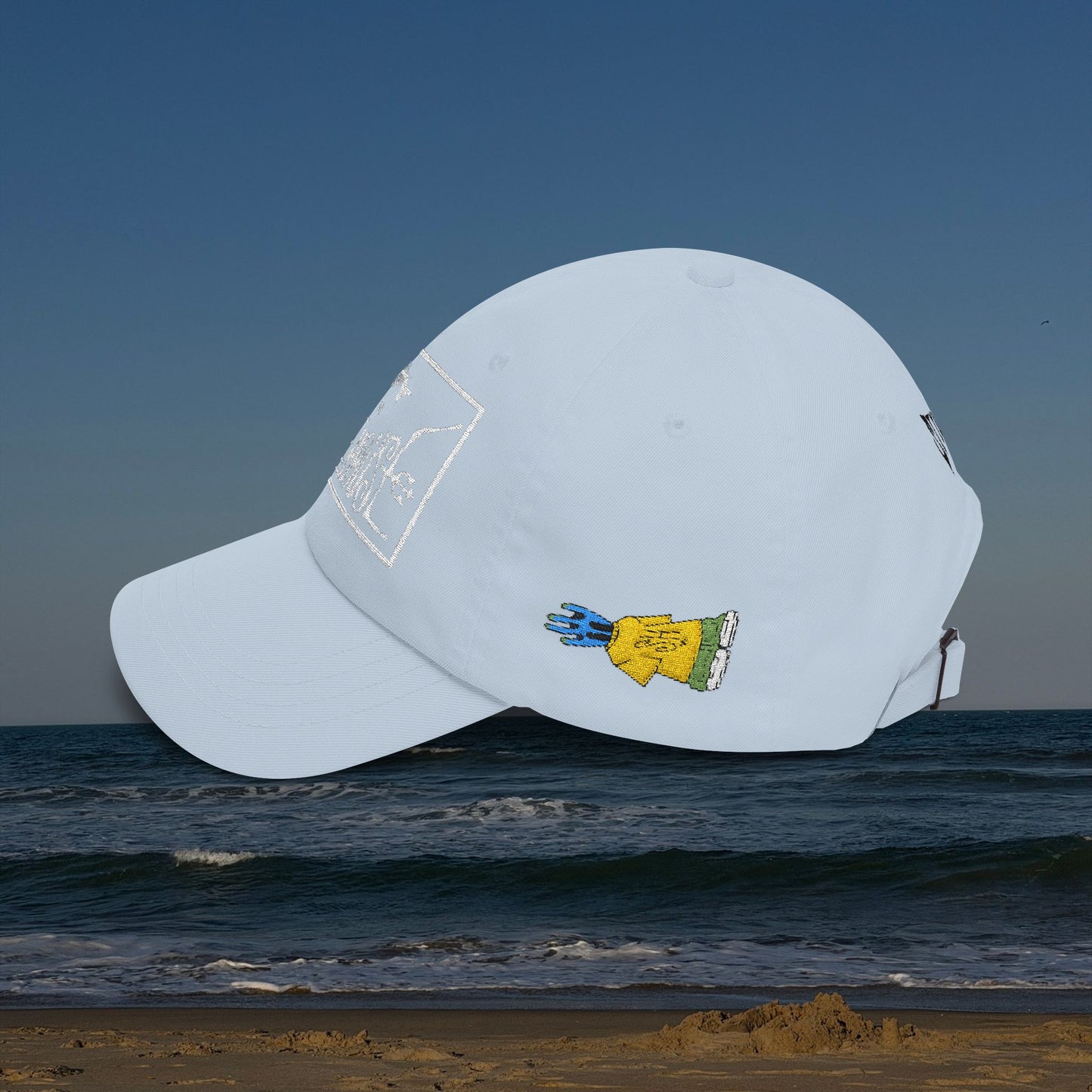 zAll-Over Embroidered Beach Cap