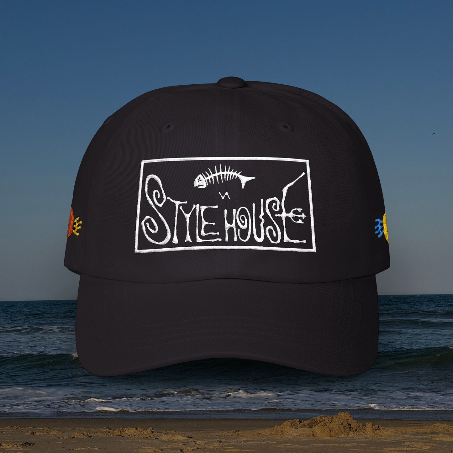 zAll-Over Embroidered Beach Cap