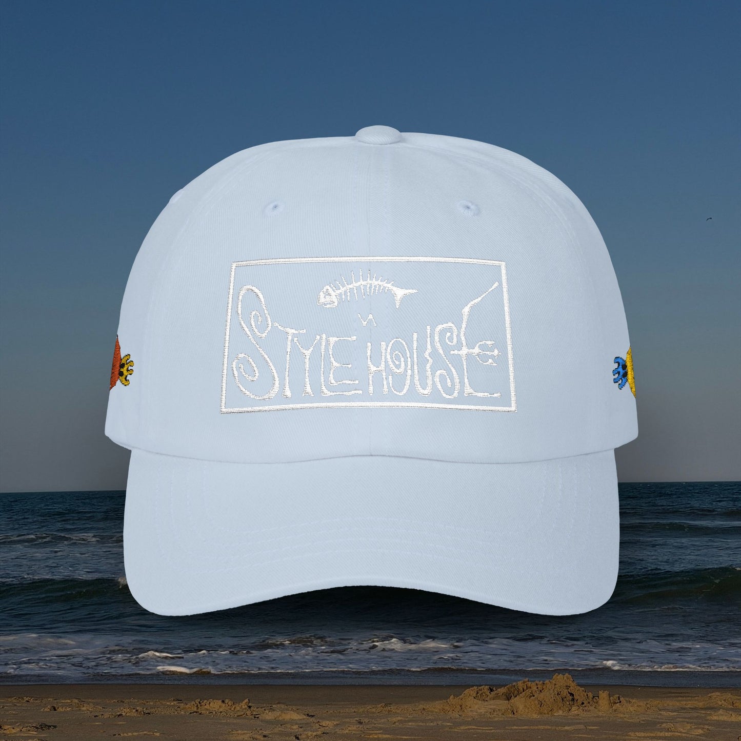 zAll-Over Embroidered Beach Cap