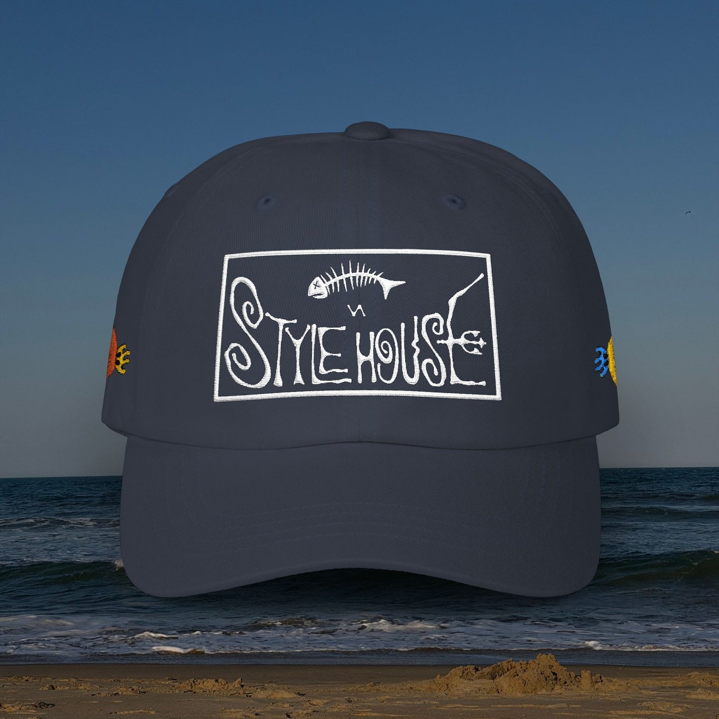 zAll-Over Embroidered Beach Cap