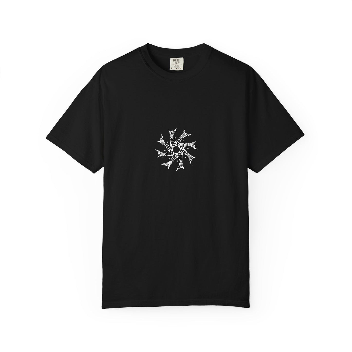 White Radial Logo Tee